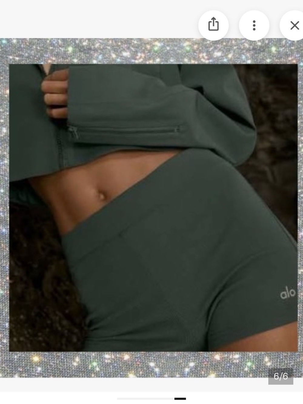 Alo High-Waist Goddess Biker Shorts limited edition sold out color cactus gray!